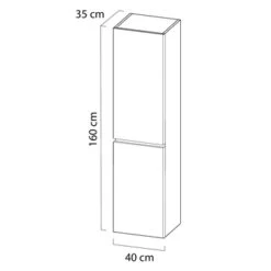 Tiger Karlo Kolomkast Naturel Eiken 160 Cm -Badkamerartikelen Winkel 123 1005