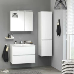 Tiger Karlo Kolomkast Sneeuwwit 160 Cm -Badkamerartikelen Winkel 123 1027