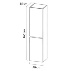 Tiger Karlo Kolomkast Sneeuwwit 160 Cm -Badkamerartikelen Winkel 123 1029