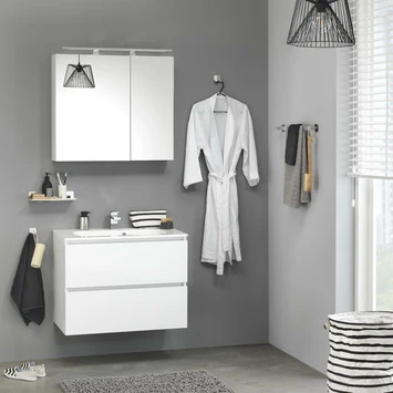 Tiger Spiegelkast S-Line 60cm Sneeuwwit 4 Tiger Spiegelkast S-Line 60cm Sneeuwwit - Afbeelding 2