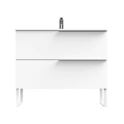 Tiger Badmeubelset Pocket 100 Cm Met 2 Lades Wit Incl. Looppoten -Badkamerartikelen Winkel 123 1125