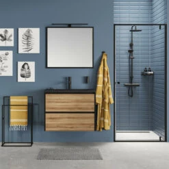 Tiger Reverse Meubelset Met 2 Lades 60 Cm Chalet Eik / Mat Zwart Inclusief Oval Wastafel Mat Zwart 19 Tiger Reverse Meubelset Met 2 Lades 60 Cm Chalet Eik / Mat Zwart Inclusief Oval Wastafel Mat Zwart -Badkamerartikelen Winkel 123 1143