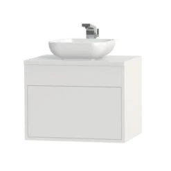 Tiger Helsinki Badkamermeubel 60 Cm Hoogglans Wit Met Waskom -Badkamerartikelen Winkel 123 1148