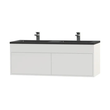 Tiger Helsinki Badkamermeubel 120 Cm Hoogglans Wit Met Wastafel Polybeton Zwart 5 Tiger Helsinki Badkamermeubel 120 Cm Hoogglans Wit Met Wastafel Polybeton Zwart - Afbeelding 3