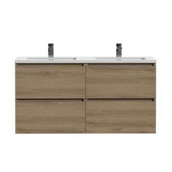 Tiger Karlo Badkamermeubel 120 Cm Chalet Eiken Met Wastafel Hoogglans Wit 5 Tiger Karlo Badkamermeubel 120 Cm Chalet Eiken Met Wastafel Hoogglans Wit - Afbeelding 3