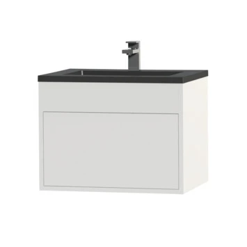 Tiger Helsinki Badkamermeubel 60 Cm Hoogglans Wit Met Wastafel Polybeton Zwart 5 Tiger Helsinki Badkamermeubel 60 Cm Hoogglans Wit Met Wastafel Polybeton Zwart - Afbeelding 3