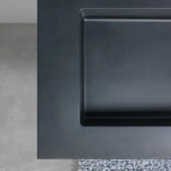 Tiger Reverse Meubelset 80 Cm Met 2 Lades Chalet Eik / Mat Zwart Inclusief Quadro Wastafel Mat Zwart -Badkamerartikelen Winkel 123 1272