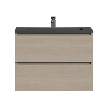 Tiger Karlo Badkamermeubel 80 Cm Naturel Eiken Met Wastafel Zwart 5 Tiger Karlo Badkamermeubel 80 Cm Naturel Eiken Met Wastafel Zwart - Afbeelding 3