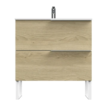 Tiger Badmeubelset Pocket 80 Cm Met 2 Lades Naturel Eik Incl. Looppoten 8 Tiger Badmeubelset Pocket 80 Cm Met 2 Lades Naturel Eik Incl. Looppoten - Afbeelding 6