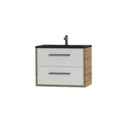 Tiger Badkamermeubel Boston 80 Cm Chalet Eik Met Polybeton Wastafel Mat Zwart En Ronde Grepen RVS 7 Tiger Badkamermeubel Boston 80 Cm Chalet Eik Met Polybeton Wastafel Mat Zwart En Ronde Grepen RVS -Badkamerartikelen Winkel 123 1325