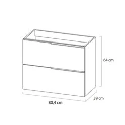 Tiger Badmeubelset Pocket 80 Cm Met 2 Lades Wit -Badkamerartikelen Winkel 123 1340