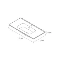 Tiger Badmeubelset Pocket 80 Cm Met 2 Lades Wit -Badkamerartikelen Winkel 123 1341