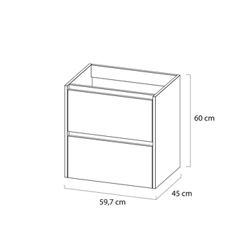Tiger Reverse Meubelset Met 2 Lades 60 Cm Naturel Eik / Mat Wit Inclusief Oval Wastafel Mat Wit 13 Tiger Reverse Meubelset Met 2 Lades 60 Cm Naturel Eik / Mat Wit Inclusief Oval Wastafel Mat Wit - Afbeelding 11