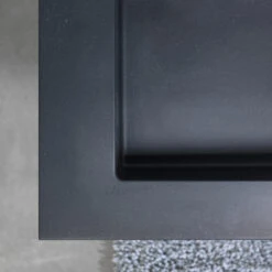 Tiger Karlo Badkamermeubel 80 Cm Hoogglans Wit Met Wastafel Zwart Blad -Badkamerartikelen Winkel 123 1383