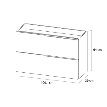 Tiger Badmeubelset Pocket 100 Cm Met 2 Lades Naturel Eik Incl. Looppoten 5 Tiger Badmeubelset Pocket 100 Cm Met 2 Lades Naturel Eik Incl. Looppoten - Afbeelding 3