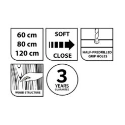 Tiger Badkamermeubel Studio 60cm Hoogglans Wit/witte Waskom Met Vierkante Greep -Badkamerartikelen Winkel 123 1452