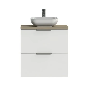 Tiger Badkamermeubel Studio 60cm Hoogglans Wit/witte Waskom Met Profielgrepen 3 Tiger Badkamermeubel Studio 60cm Hoogglans Wit/witte Waskom Met Profielgrepen