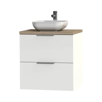 Tiger Badkamermeubel Studio 60cm Hoogglans Wit/witte Waskom Met Profielgrepen 5 Tiger Badkamermeubel Studio 60cm Hoogglans Wit/witte Waskom Met Profielgrepen - Afbeelding 3