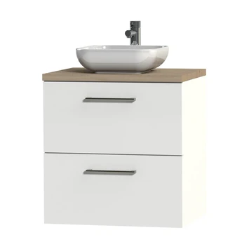 Tiger Badkamermeubel Studio 60cm Hoogglans Wit/witte Waskom Met Ronde Greep 5 Tiger Badkamermeubel Studio 60cm Hoogglans Wit/witte Waskom Met Ronde Greep - Afbeelding 3