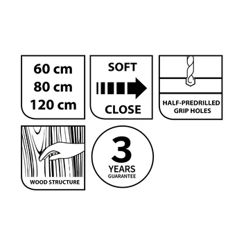 Tiger Badkamermeubel Studio 60cm Chalet Eik/witte Waskom Met Vierkante Greep 11 Tiger Badkamermeubel Studio 60cm Chalet Eik/witte Waskom Met Vierkante Greep - Afbeelding 9