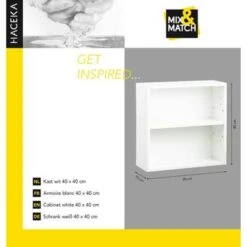 Haceka Mix&match Kast Wit 40x40 Cm -Badkamerartikelen Winkel 123 1546