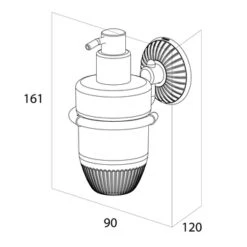 Tiger Ivy Zeepdispenser 200ml Chroom/wit Keramiek -Badkamerartikelen Winkel 123 1662