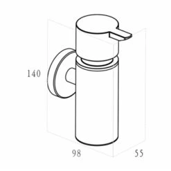 Marho Zeepdispenser Luxor Brons Koper -Badkamerartikelen Winkel 123 1695