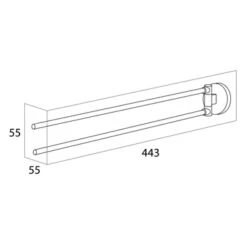 Handson Handdoekrek Smart Met Draaibare Armen Chroom 7 Handson Handdoekrek Smart Met Draaibare Armen Chroom -Badkamerartikelen Winkel 123 1717