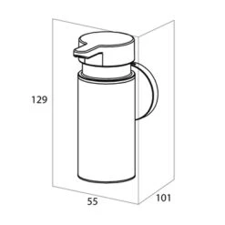 Tiger Zeepdispenser Noon Medium Zwart -Badkamerartikelen Winkel 123 1804