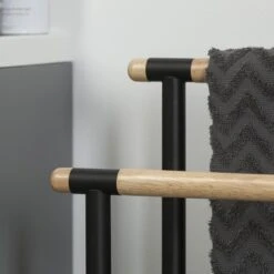 Sealskin Handdoekrek Brix Metaal Zwart -Badkamerartikelen Winkel 123 1843