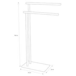 Sealskin Handdoekrek Brix Metaal Zwart -Badkamerartikelen Winkel 123 1846