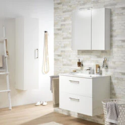 Tiger Spiegelkast S-Line 80cm Sneeuwwit 12 Tiger Spiegelkast S-Line 80cm Sneeuwwit -Badkamerartikelen Winkel 123 186