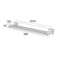 Tiger Dubbel Handdoekrek Items Chroom -Badkamerartikelen Winkel 123 1864
