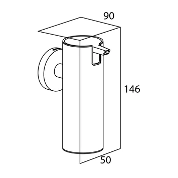 Tiger Zeepdispenser Boston Klein Hangend RVS 5 Tiger Zeepdispenser Boston Klein Hangend RVS - Afbeelding 3