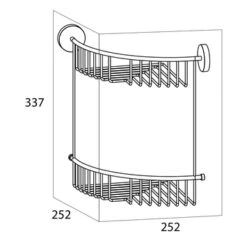 Handson Hoekkorf Smart Dubbel Groot Chroom -Badkamerartikelen Winkel 123 1869