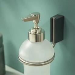 Tiger Zeepdispenser Cliqit Hangend Donkergrijs RVS -Badkamerartikelen Winkel 123 1893