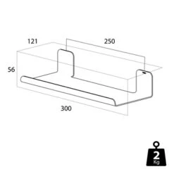 Tiger Planchet Colar RVS 30 Cm -Badkamerartikelen Winkel 123 1900
