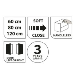 Tiger Spiegelkast S-Line 80cm Sneeuwwit 17 Tiger Spiegelkast S-Line 80cm Sneeuwwit -Badkamerartikelen Winkel 123 191