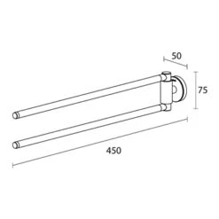Tiger Handdoekhouder Urban 2-Armig Wit 19 Tiger Handdoekhouder Urban 2-Armig Wit -Badkamerartikelen Winkel 123 2005