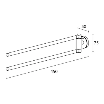 Tiger Handdoekhouder Urban 2-Armig Wit 11 Tiger Handdoekhouder Urban 2-Armig Wit - Afbeelding 9