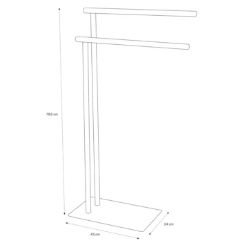 Sealskin Handdoekrek Brix Metaal Wit 11 Sealskin Handdoekrek Brix Metaal Wit - Afbeelding 9