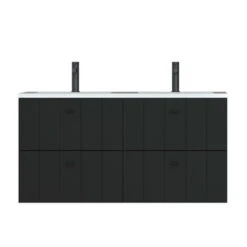 Tiger Maryport Badkamermeubelset 120 Cm Mat Zwart Met Wit Glanzende Polybeton Wastafel En Matzwarte Grepen 10 Tiger Maryport Badkamermeubelset 120 Cm Mat Zwart Met Wit Glanzende Polybeton Wastafel En Matzwarte Grepen -Badkamerartikelen Winkel 123 204