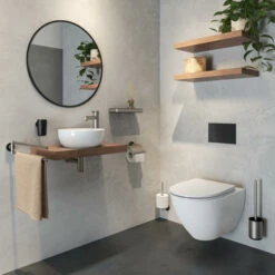 Tiger 2-armig Handdoekrek Cooper RVS/zwart -Badkamerartikelen Winkel 123 2080