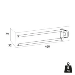 Tiger 2-armig Handdoekrek Carv Zwart -Badkamerartikelen Winkel 123 2096