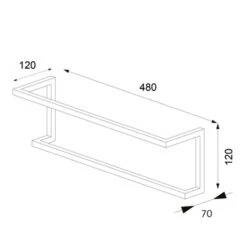 Sealskin Carré Handdoekrek 48 Cm Wit -Badkamerartikelen Winkel 123 2101