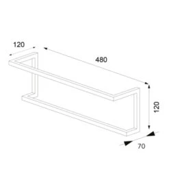 Sealskin Carré Handdoekrek 48 Cm Wit -Badkamerartikelen Winkel 123 2104