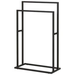 Sealskin Carré Handdoekrek Vrijstaand Zwart -Badkamerartikelen Winkel 123 2108