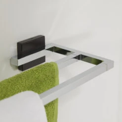 Tiger Dubbel Handdoekrek Zenna Chroom/Wengé 10 Tiger Dubbel Handdoekrek Zenna Chroom/Wengé -Badkamerartikelen Winkel 123 2146