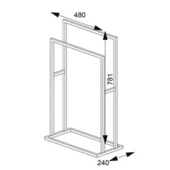 Sealskin Carré Handdoekrek Vrijstaand Wit 15 Sealskin Carré Handdoekrek Vrijstaand Wit -Badkamerartikelen Winkel 123 2152
