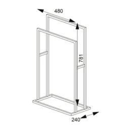 Sealskin Carré Handdoekrek Vrijstaand Wit 17 Sealskin Carré Handdoekrek Vrijstaand Wit -Badkamerartikelen Winkel 123 2154